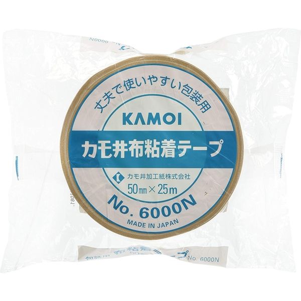 カモ井加工紙 布粘着テープNO.6000N 4971910122655 1個（直送品）