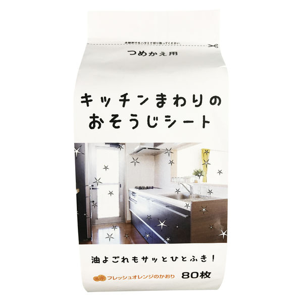 コーヨー化成 キッチンまわりのおそうじシート詰替え 4972453415686 1個(80枚)（直送品）
