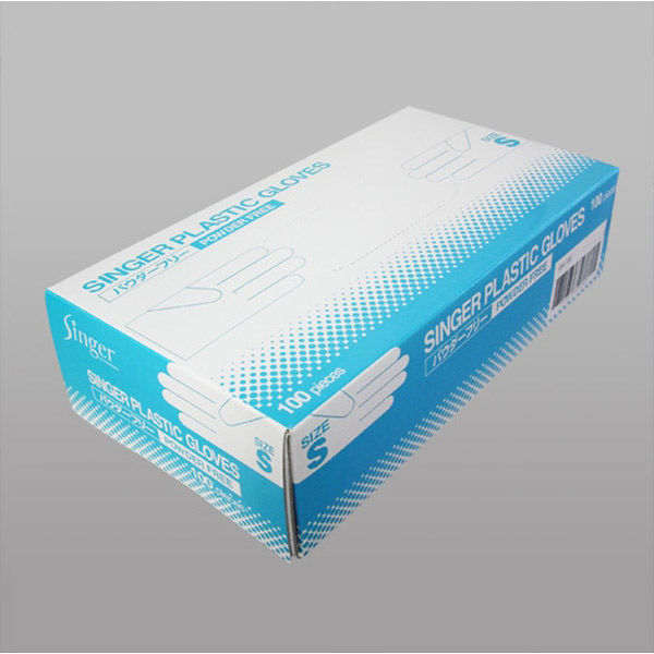 宇都宮製作 シンガープラスチック手袋パウダーフリーSサイズ100枚 4976366003466 1個(100枚)（直送品）