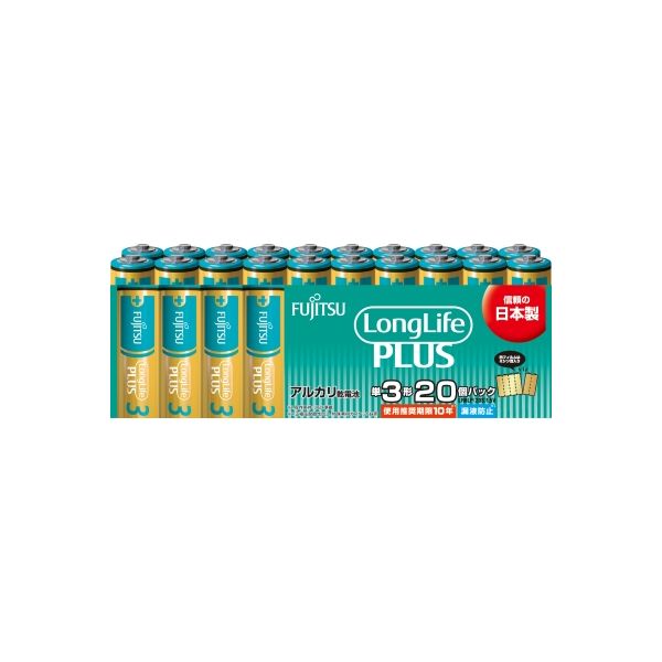 FDK FUJITSU LongLifePLUS 単3×20個パック LR6LP（20S） 4976680277451 1個(20本)（直送品）