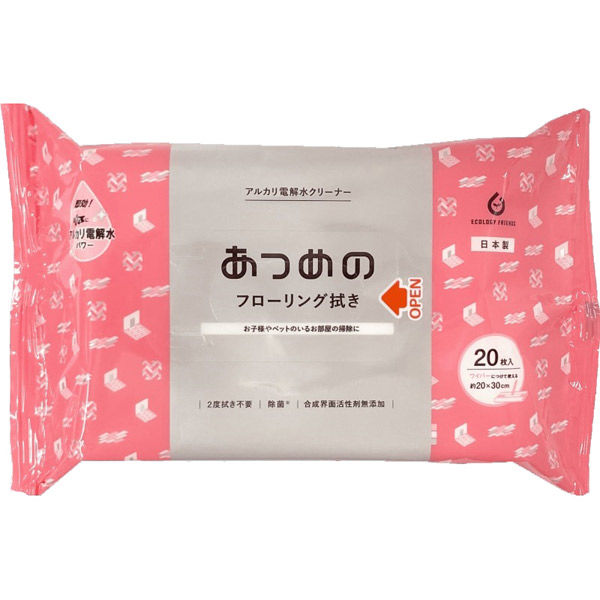 服部製紙 ＡＬＰー２８　あつめのフローリング拭き 4976861008102 1個(20枚)（直送品）