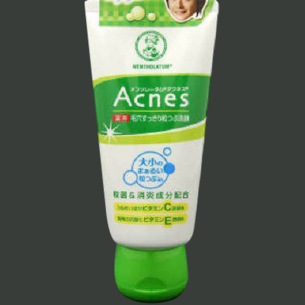 ロート製薬 メンソレータム アクネス 薬用毛穴すっきり粒つぶ洗顔 4987241125081 1個(130G)（直送品）