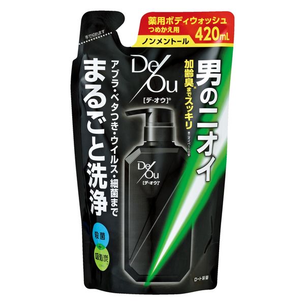 ロート製薬 デ・オウ 薬用クレンジングウォッシュノンメントール 詰替用 4987241162383 1個(420ML)（直送品）