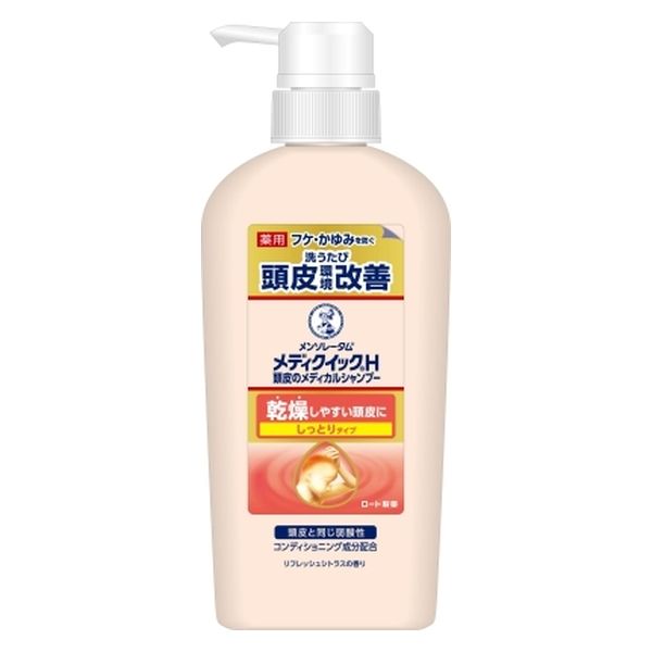 ロート製薬 メディクイックＨ　頭皮のメディカルシャンプー　しっとり　ポンプ　３２０ｍＬ 4987241192168 1個(320ML)（直送品）