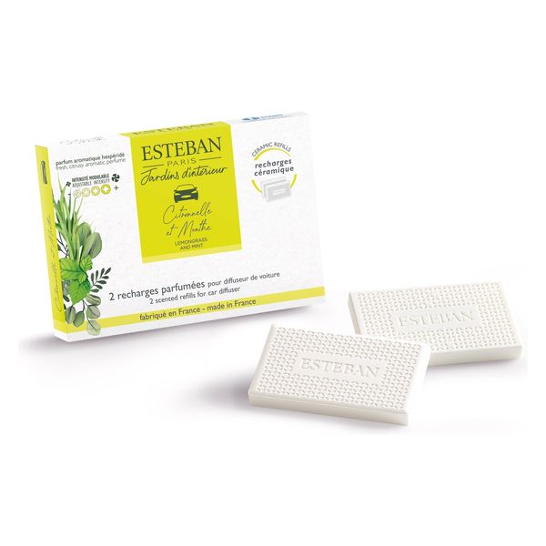 日本香堂 インテリアガーデンナチュール　レモングラス＆ミント　カーフレグランスリフィル 3660963096808 1パック(2個入)（直送品）