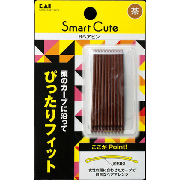 貝印 ＨＣ３３３３　ＳＣ　Ｒヘアピン茶 4901601282269 1個(10本)（直送品）