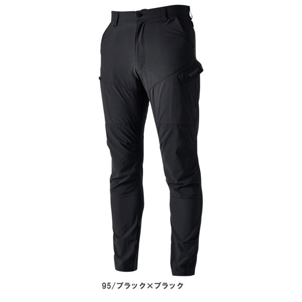 TS DESIGN TS4Dナイロンドッツライダーメンズワークカーゴパンツ 3L ブラックxブラック 84504 1着（直送品）