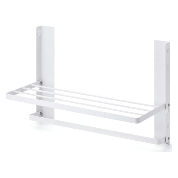 ラック 洗濯機 マグネット 収納 折り畳み棚 バスタオル 洗面所 ホワイト KAWWSLWMWH エレコム 1個（直送品）