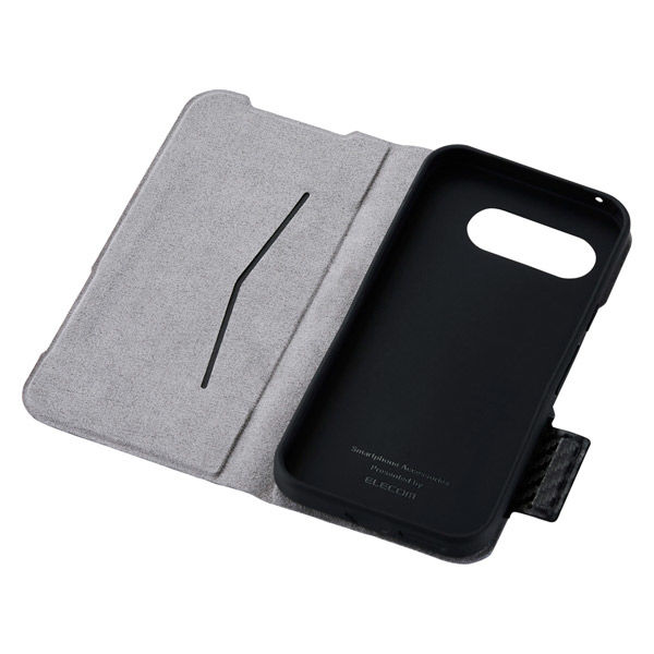 P251 ケース レザー 手帳型 超軽量 カーボンブラック PM-P251PLFUCB エレコム 1個（直送品）