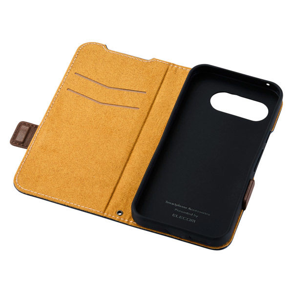 P251 ケース レザー 手帳型 衝撃吸収 ネイビー PM-P251PLFYNV エレコム 1個（直送品）