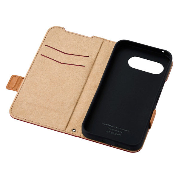 P251 ケース レザー 手帳型 衝撃吸収 レッド PM-P251PLFYRD エレコム 1個（直送品）