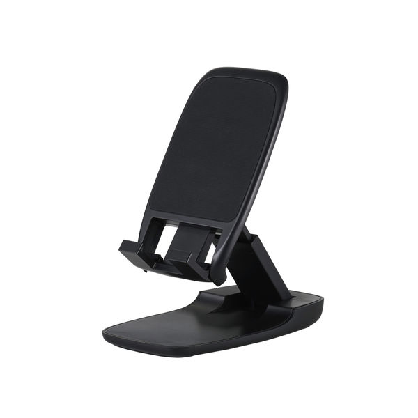 スマホスタンド 卓上 折り畳み 無段階角度調整 高さ調整可 ブラック PWDSCHAMBK エレコム 1個（直送品）