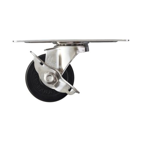 ハンマーキャスター ハンマー オールステンレスコーナー S型 自在SP付 ゴム車75mm 213S0S-R75 1個 336-5157（直送品）