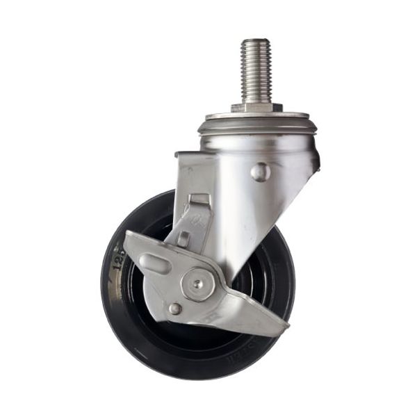 ハンマーキャスター ハンマー SUS サイドSP付 ねじ込み ゴムB車125mm 313SA-RBU125 1個 337-4662（直送品）
