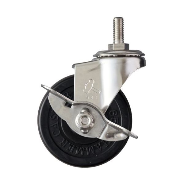 ハンマーキャスター ハンマー SUS ねじ込み SP付 W3/8 ゴム車65mm 315A-20R65 1個 337-1495（直送品）