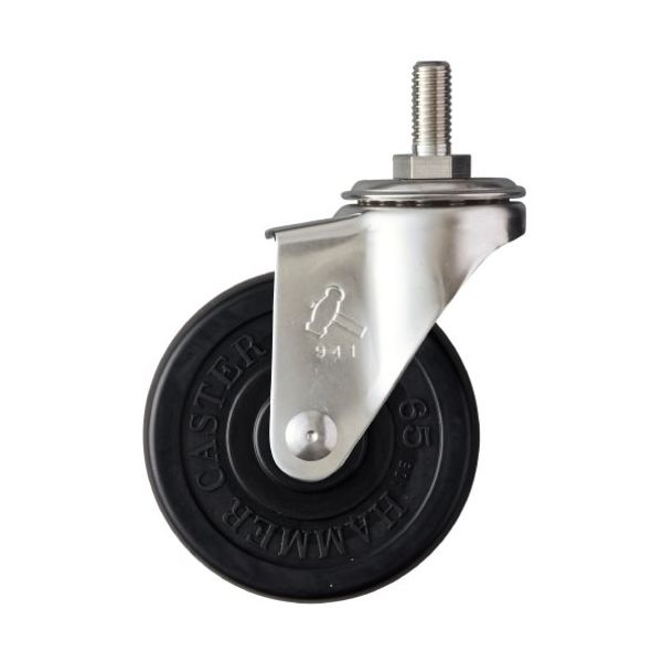 ハンマーキャスター ハンマー SUS ねじ込み W3/8 ゴム車65mm 320A-20R65 1個 337-4709（直送品）