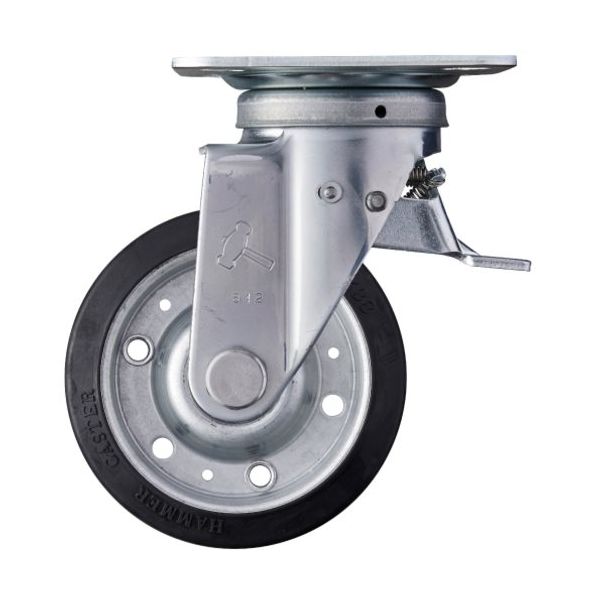 ハンマーキャスター ハンマー スイッチキャスター 400Sシリーズ 自在 特殊ゴム車輪 125mm 400F0S-XRZ125 1個（直送品）