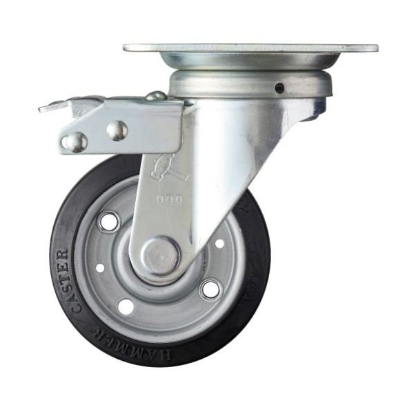 ハンマーキャスター ハンマー スイッチキャスター 400Sシリーズ 自在 特殊ゴム車輪 100mm 400FAS-XRZ100 1個（直送品）