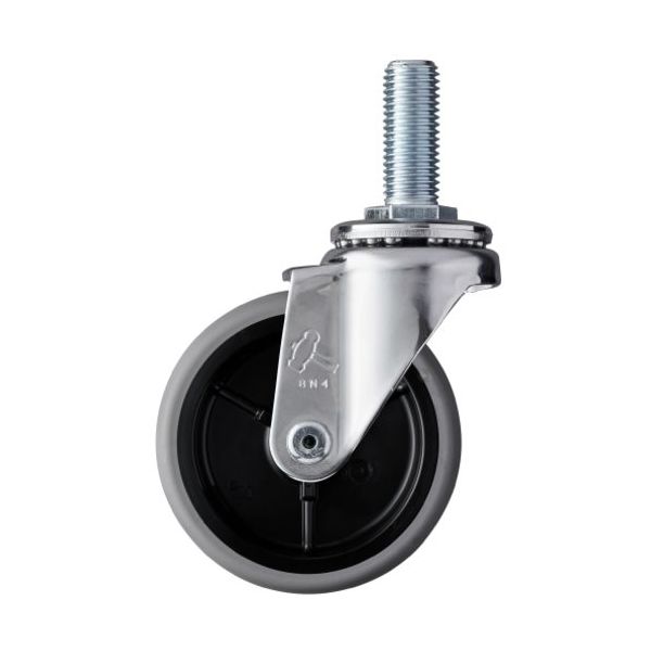 ハンマーキャスター ハンマー ねじ込み旋回式エラストマー車輪(PPホイール)85mm M16 420EA-L85 1個 376-8552（直送品）