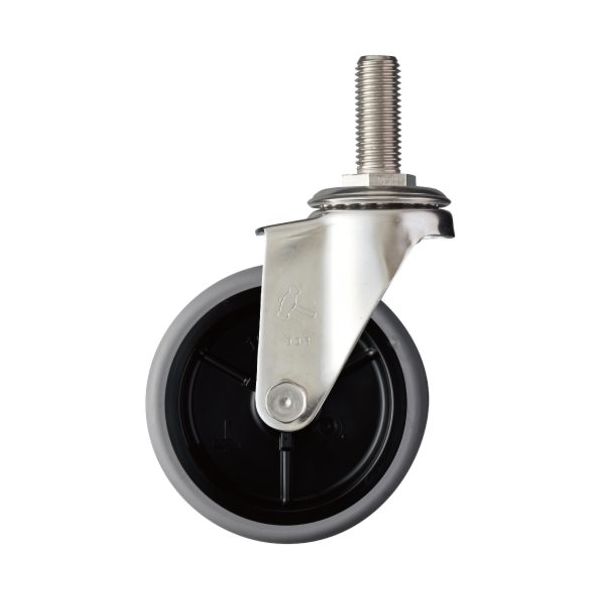 ハンマーキャスター ハンマー オールステンレス EAシリーズ ねじ込み 自在 M16 エラストマー車 85mm 320EA-L100 1個（直送品）