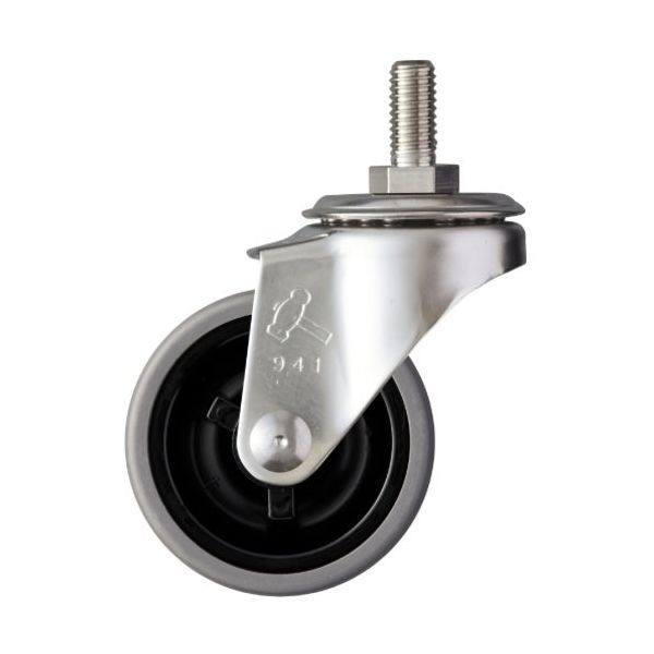 ハンマーキャスター ハンマー オールステンレス Aシリーズ ねじ込み 自在 W3/8 エラストマー車 50mm 320A-20L50 1個（直送品）