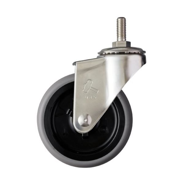 ハンマーキャスター ハンマー オールステンレス Aシリーズ ねじ込み 自在 W3/8 エラストマー車 75mm 320A-20L75 1個（直送品）