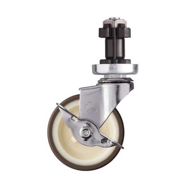 ハンマーキャスター ハンマー SUS パイプ外径38mm用差込 SP付 ウレタン車 75mm 315-2EN-UR75 1個（直送品）