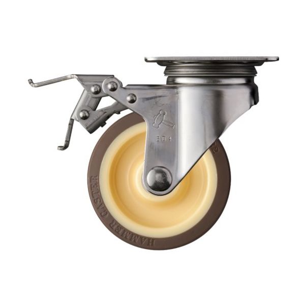ハンマーキャスター ハンマー トータルロック SUS 自在 SP付 ウレタン車 100mm 315S-UB100 TL 1個（直送品）