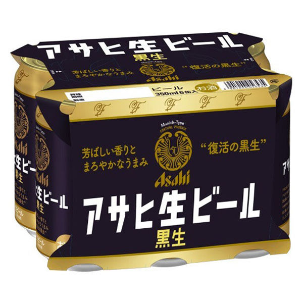 アサヒビール アサヒ 生ビール 黒生 350mlx6x4 4901004056535 1