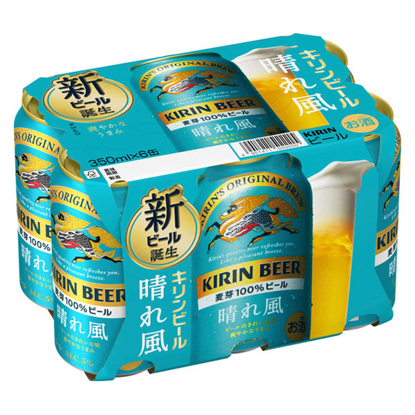 キリンビール 晴れ風 6缶 350X6x4 4901411133157 1セット(4