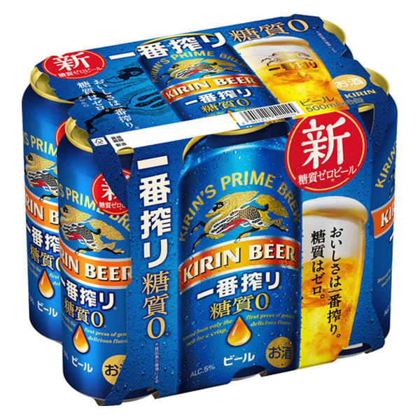 キリンビール キリン 一番搾り 糖質ゼロ 6缶パック 500X6x4