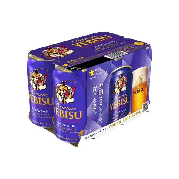 サッポロビール ヱビス プレミアムエール 6缶パック 350X6x4