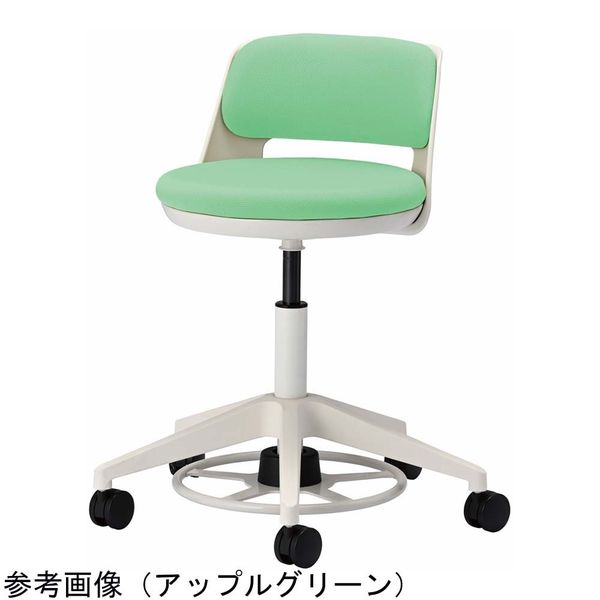 アズワン 研究室用チェア・フットペダル・背クッション付・チェリーピンク 67-9251-45 1個（直送品）