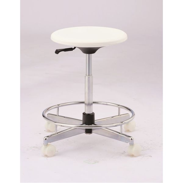 アズワン 研究室用チェア・ナイロンキャスター・インテグラルスキンモールドウレタン座面・足掛けリング付き 67-9251-49 1個（直送品）
