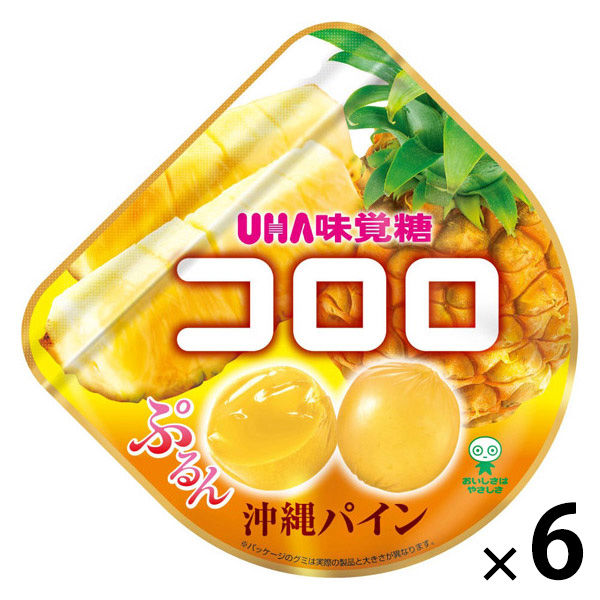 グミ 食べきりサイズ コロロ 沖縄パイン　40g 1セット(1個×6) UHA味覚糖