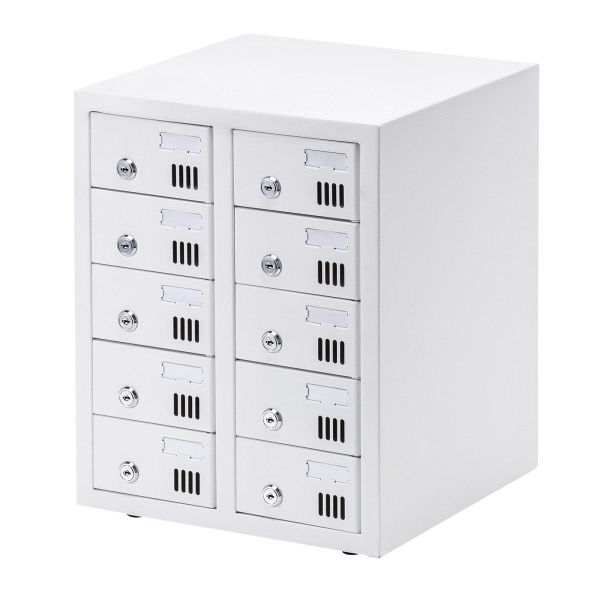 サンワサプライ 個別管理用スマートフォン保管庫 10台収納 シリンダー錠 CAI-CABSP70 1台（直送品）