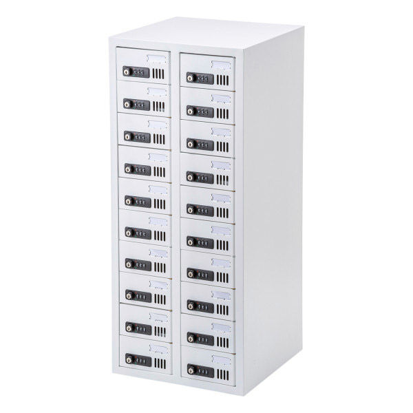 サンワサプライ 個別管理用スマートフォン保管庫 20台収納 縦長 ダイヤル錠 CAI-CABSP69 1台（直送品）