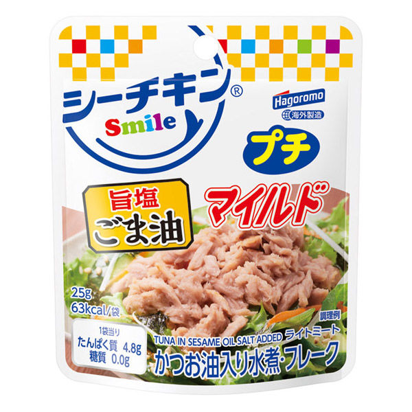 Aチキン小15◯● woooページ●◯ シーチキンSmile（スマイル）プチ 旨塩ごま油 25g 1個