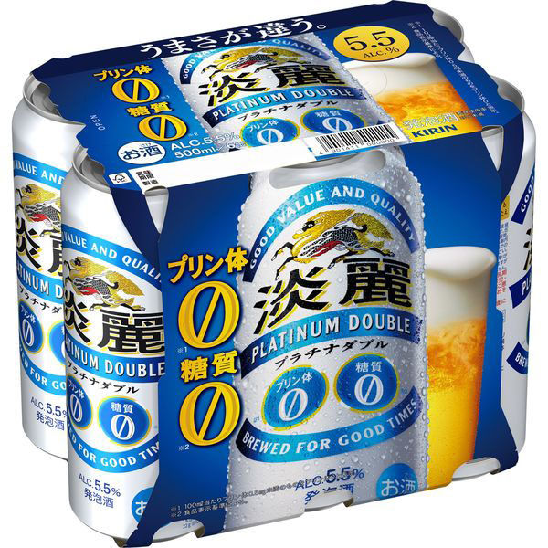 発泡酒 ビール類 淡麗プラチナダブル 500ml 1パック(6本) 糖質