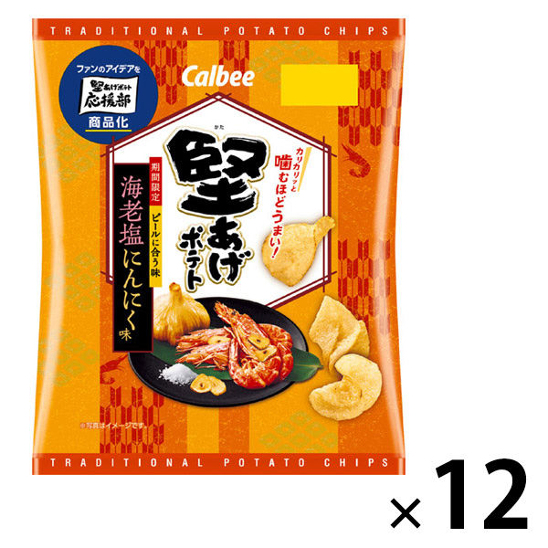 ポテトチップス スナック菓子 堅あげポテト 海老塩にんにく味