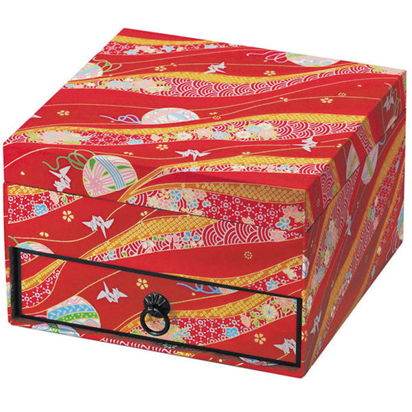 ヤマコー 華友禅 玉手箱 赤 78816 1個（直送品） - アスクル