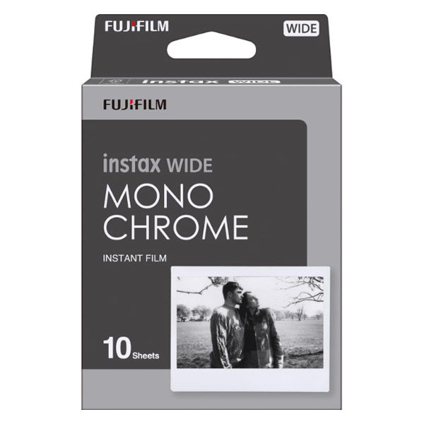 富士フイルム ワイドフィルム(10枚) モノクローム INSTAX WIDE