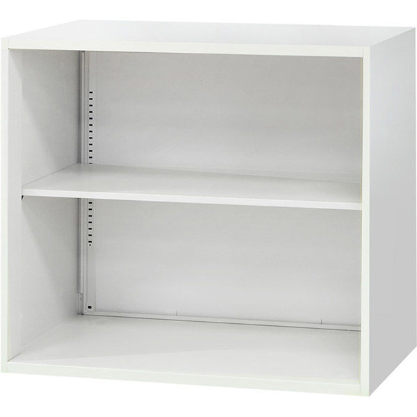 ネットフォース イーセンブリー オープン書庫 2段 A4書庫 スチール ホワイト EA-8840-2N-AW-WH 1台（直送品）