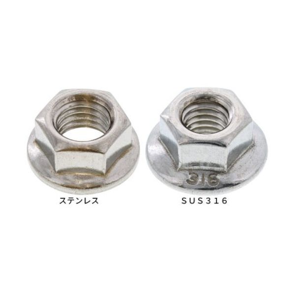 SUNCO SUS フランジナット S無し 輸入品 M4(7X10 (2500本入) N0-02-U360-0040-0000-00（直送品）