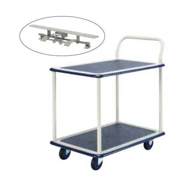 ヨドノ ポータブルカー 2段式 ストッパー付 101C-ST 1台 557-8812（直送品）