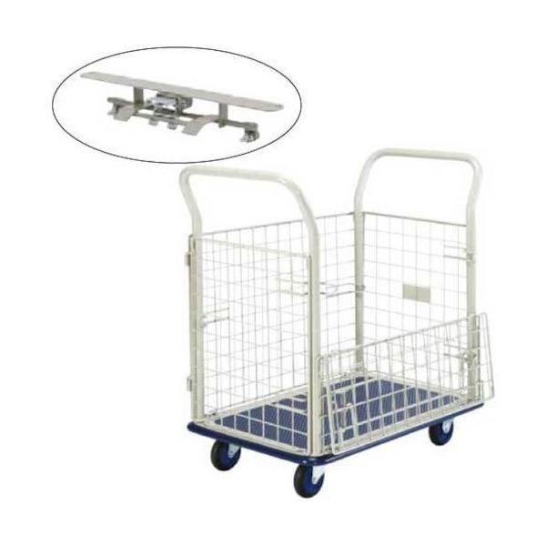 ヨドノ ポータブルカー 金網張 ストッパー付 101F-ST 1台 557-8815（直送品）