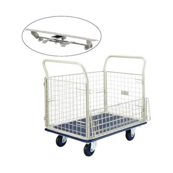 ヨドノ フレッシュカー 金網張 フットブレーキ付 301F-ST 1台 553-4255（直送品）