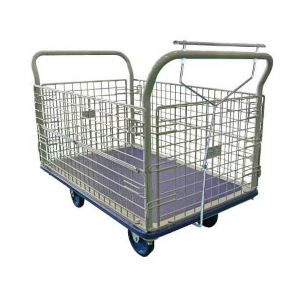 ヨドノ パレットカー 金網張 ハンドストッパー付 501F-HST 1台 563-6432（直送品）
