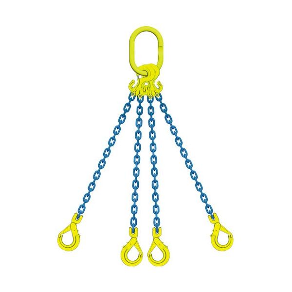 マーテック MARTEC 4本吊りチェンスリングセットTG4ーGBKー8 L=1.5m TG4-GBK-8 1セット 588-9523（直送品）
