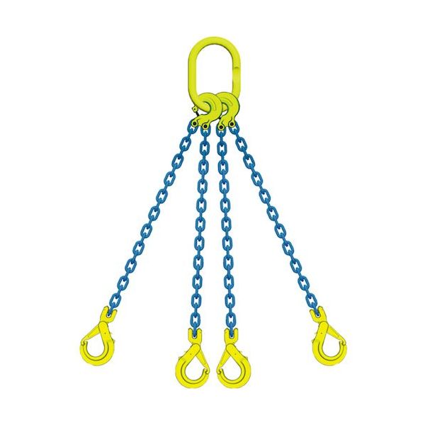 マーテック MARTEC 4本吊りチェンスリングセットTL4ーGBKー10 L=1.5m TL4-GBK-10 1セット 588-9532（直送品）